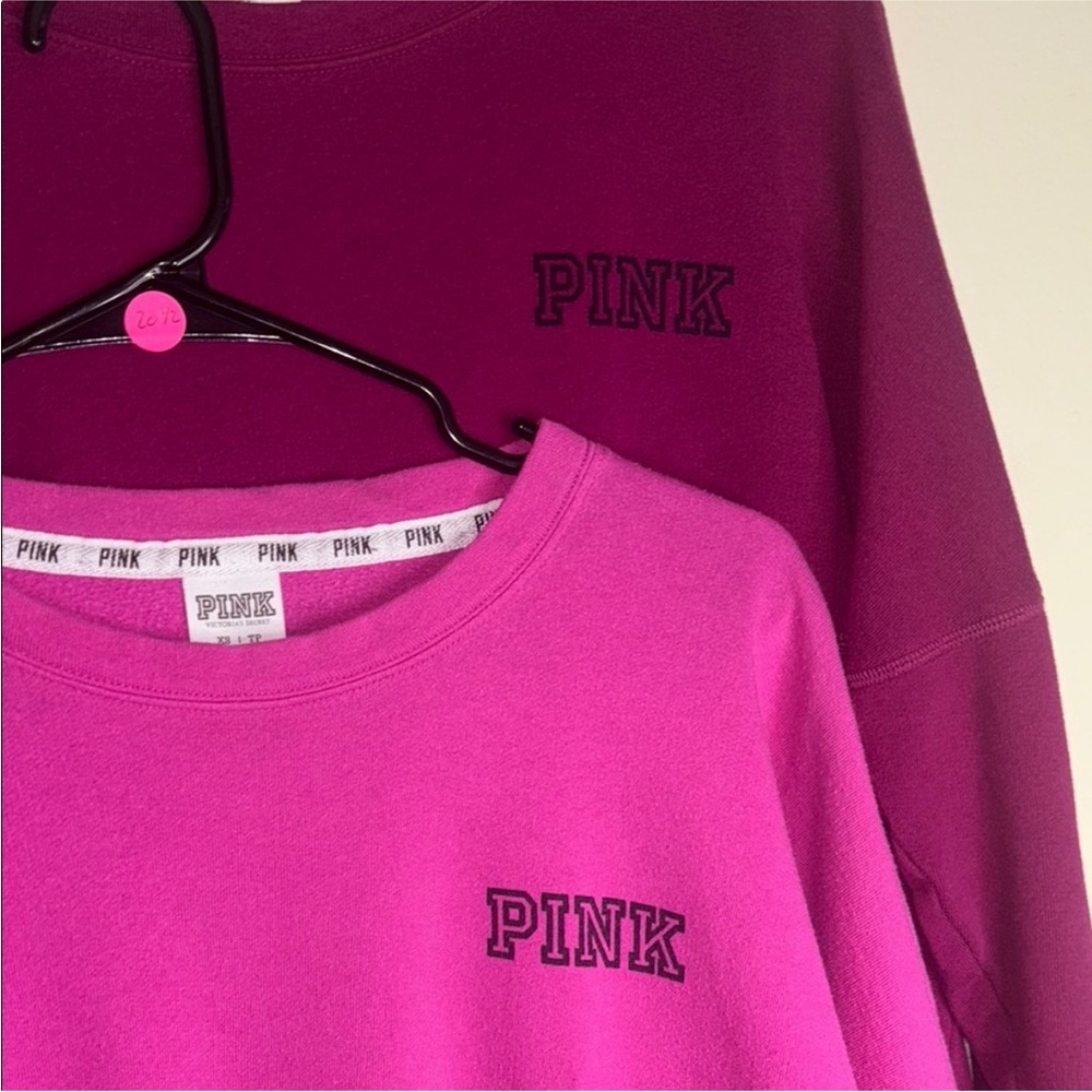 1. PINK Victoria's Secret Fuchsia/Pink Sweatshirt - Picture 6 of 6